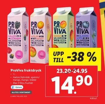 Lidl ProViva fruktdryck erbjuda