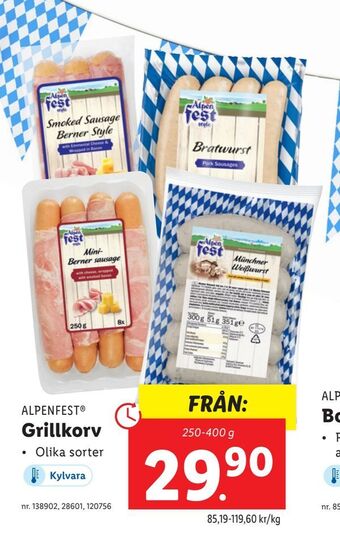 Lidl Grillkorv erbjuda