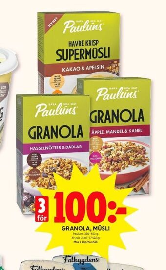 ICA Kvantum Paulùns granola erbjuda