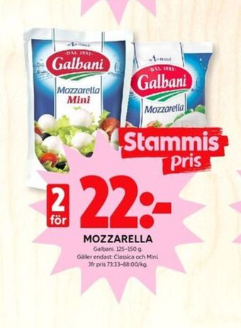 ICA Kvantum Galbani mozzarella erbjuda