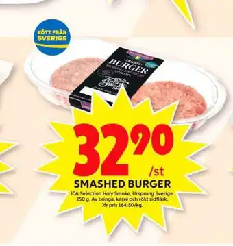 ICA Maxi Ica smashed burger erbjuda