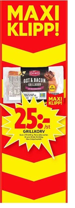 ICA Maxi Scan grillkorv erbjuda