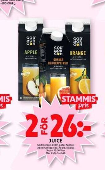 ICA Maxi God morgon juice erbjuda