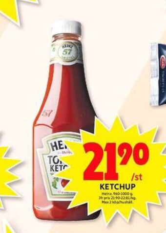 ICA Maxi Heinz ketchup erbjuda