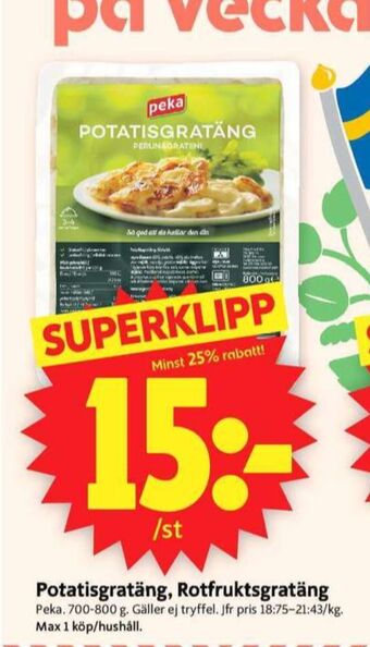 ICA Supermarket Peka potatisgratäng erbjuda
