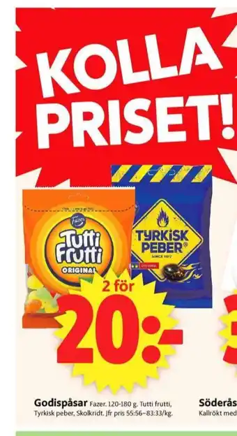 Tutti frutti original godispåsar