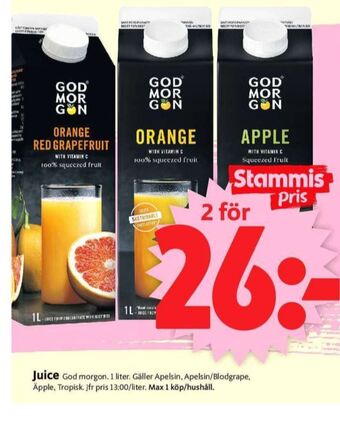 ICA Supermarket God morgon juice erbjuda