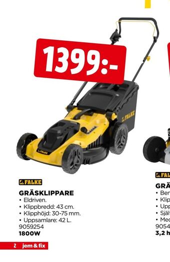 Jem&Fix Gräsklippare erbjuda