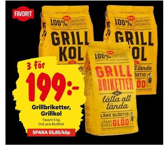 City Gross Grillbriketter, Grillkol erbjuda