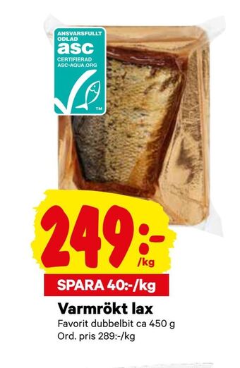 City Gross Varmrökt lax erbjuda