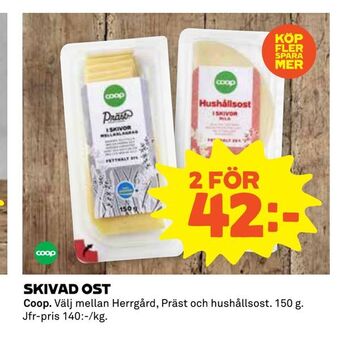 Coop Extra Skivad ost erbjuda