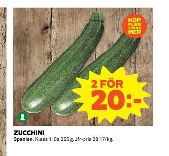 Coop Extra Zucchini erbjuda
