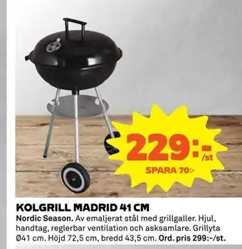 Kolgrill madrid 41 cm