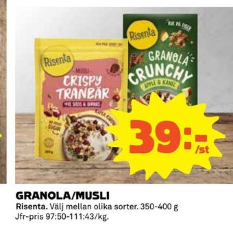 Coop Daglivs Granola/musli erbjuda