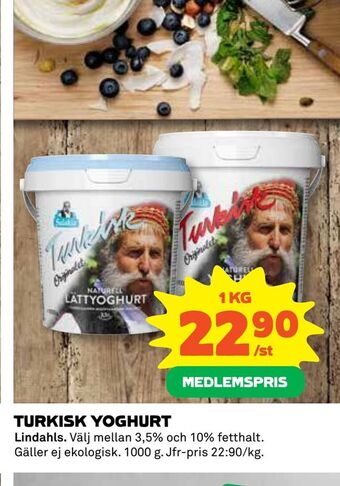 Coop Daglivs Turkisk yoghurt erbjuda
