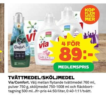 Coop Daglivs Tvättmedel/sköljmedel erbjuda