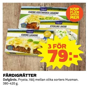 Coop Daglivs Färdigrätter erbjuda