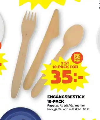 Engångsbestick 10-pack