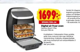 Digital air fryer oven