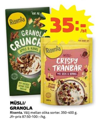 Stora Coop Müsli/ granola erbjuda