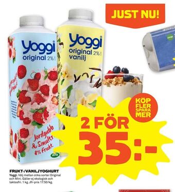 Stora Coop Frukt-/vaniljyoghurt erbjuda
