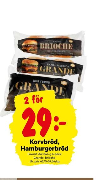 City Gross Korvbröd, Hamburgerbröd erbjuda