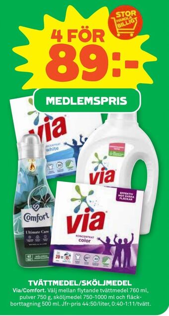 Stora Coop Tvättmedel/sköljmedel erbjuda