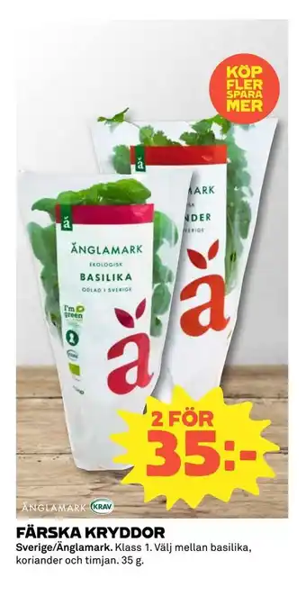 Coop Färska kryddor erbjuda