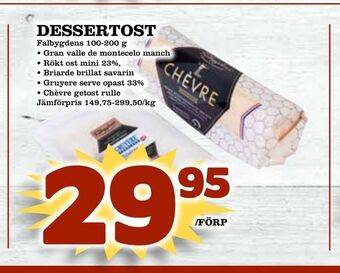 Nelins Dessertost erbjuda