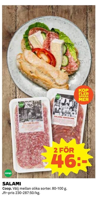 Coop Salami erbjuda