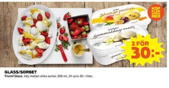 Coop Glass/sorbet erbjuda