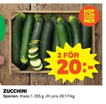 Coop Zucchini erbjuda