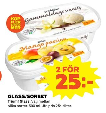 Coop Glass/sorbet erbjuda