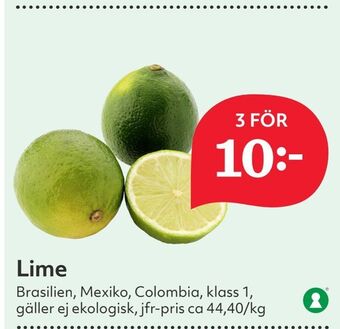 Hemköp Lime erbjuda