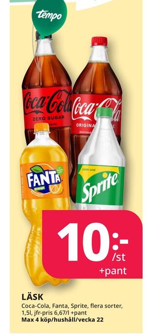 Tempo Läsk erbjuda