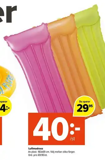 Coop Extra Luftmadrass erbjuda