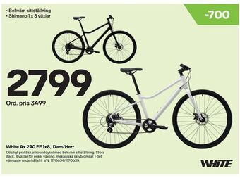 XXL White Ax 290 FF 1x8, Dam/Herr erbjuda