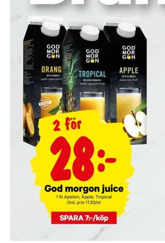 City Gross God morgon juice erbjuda