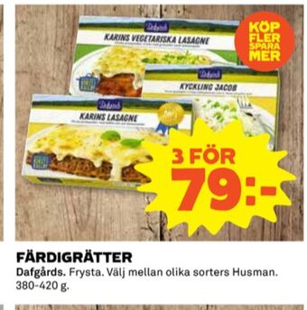 Coop Dafgårds färdigrätter erbjuda