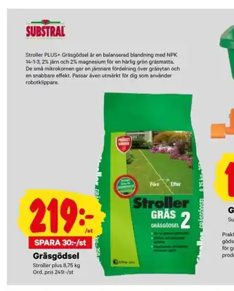 Stroller gräsmattegödsel