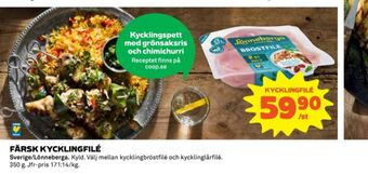 Coop Lönneberga kycklingbröstfilé erbjuda