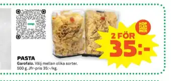 Coop Forum Garofalo pasta sorterad erbjuda