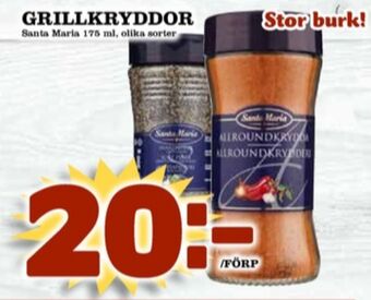 Matdax Santa maria kryddor erbjuda