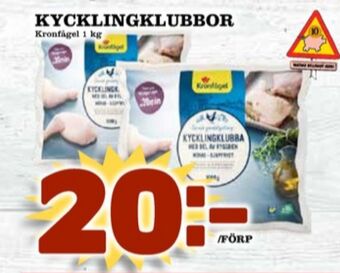 Matdax Kronfågel kycklingklubbor erbjuda