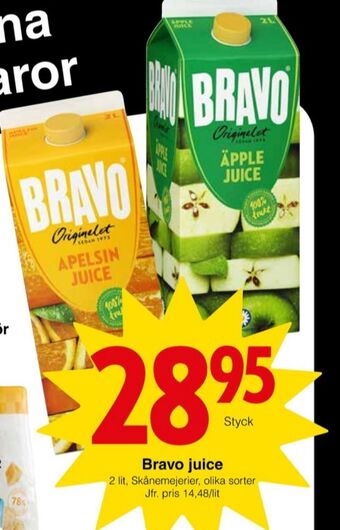 Matöppet Bravo juice erbjuda