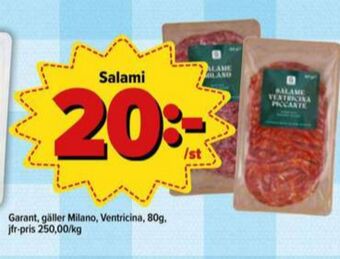 Östenssons Garant salami erbjuda
