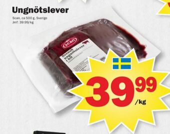 Pekås Scan ungnötslever erbjuda