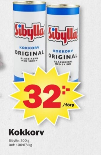 Pekås Sibylla kokkorv erbjuda
