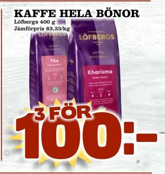 Matvärlden Tensta Kaffe hela bönor erbjuda