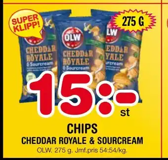 Chips cheddar royale & sourcream
